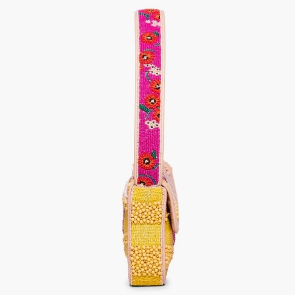 βSOLDβ STAUD Limited Edition Pink Patchwork Beaded Tommy Bag - Picture 5 of 14